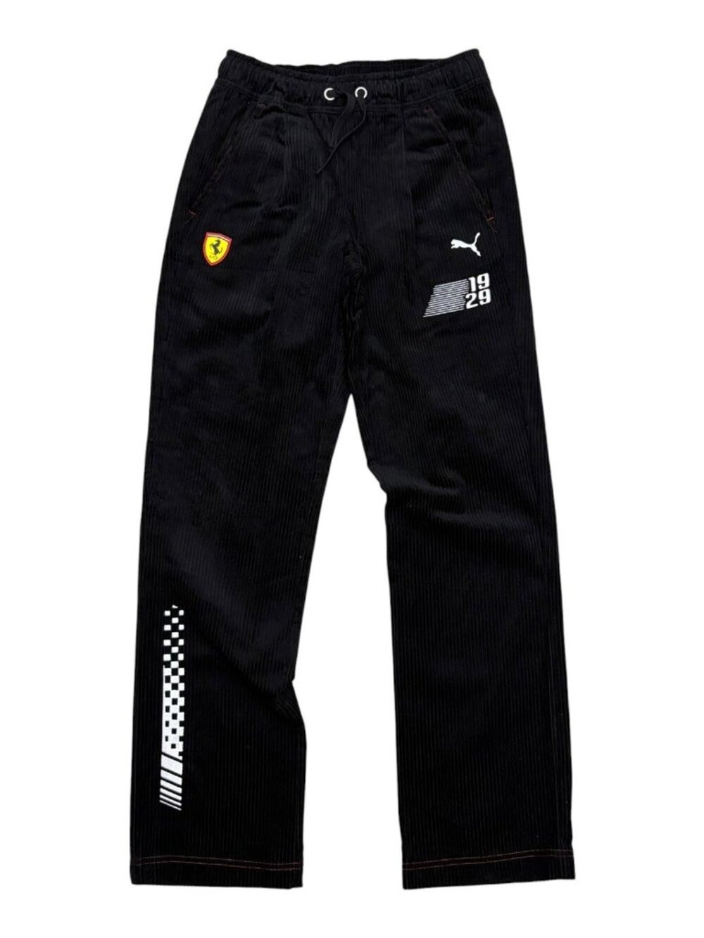 FERRARI x PUMA Corduroy Pants Racing Casual Straight Trousers Mens Small